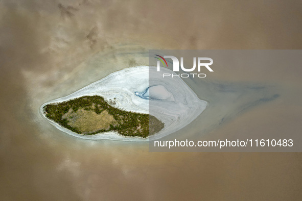 The colorful Salt Lake in Yuncheng, China, on September 26, 2024. 