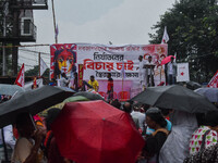 Various Left Front student organizations hold a protest demonstration in Kolkata, India, on September 26, 2024, against the rape and murder...