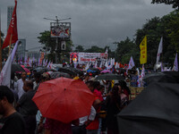 Various Left Front student organizations hold a protest demonstration in Kolkata, India, on September 26, 2024, against the rape and murder...