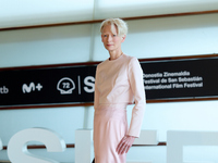 Tilda Swinton attends the Photocall for ''La Habitacion de al lado'' during the 72nd San Sebastian International Film Festival in San Sebast...