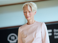 Tilda Swinton attends the Photocall for ''La Habitacion de al lado'' during the 72nd San Sebastian International Film Festival in San Sebast...