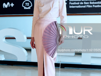 Tilda Swinton attends the Photocall for ''La Habitacion de al lado'' during the 72nd San Sebastian International Film Festival in San Sebast...