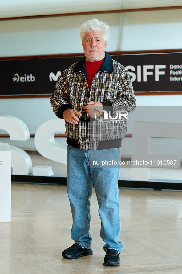 Pedro Almodovar attends the Photocall La Habitacion de al lado during the 72nd San Sebastian International Film Festival in San Sebastian, S...