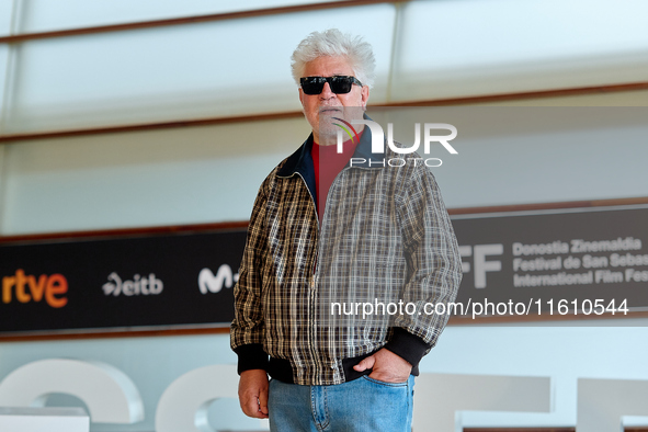 Pedro Almodovar attends the Photocall La Habitacion de al lado during the 72nd San Sebastian International Film Festival in San Sebastian, S...