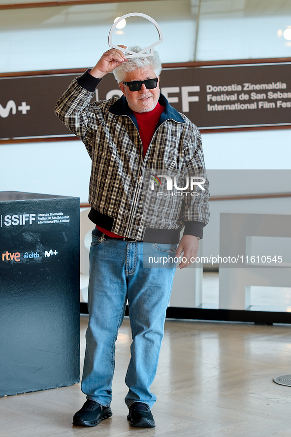 Pedro Almodovar attends the Photocall La Habitacion de al lado during the 72nd San Sebastian International Film Festival in San Sebastian, S...