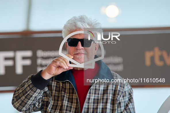 Pedro Almodovar attends the Photocall La Habitacion de al lado during the 72nd San Sebastian International Film Festival in San Sebastian, S...