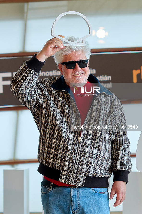 Pedro Almodovar attends the Photocall La Habitacion de al lado during the 72nd San Sebastian International Film Festival in San Sebastian, S...