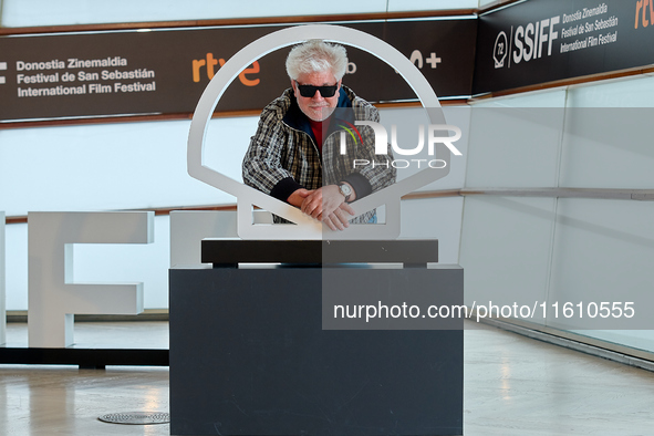 Pedro Almodovar attends the Photocall La Habitacion de al lado during the 72nd San Sebastian International Film Festival in San Sebastian, S...