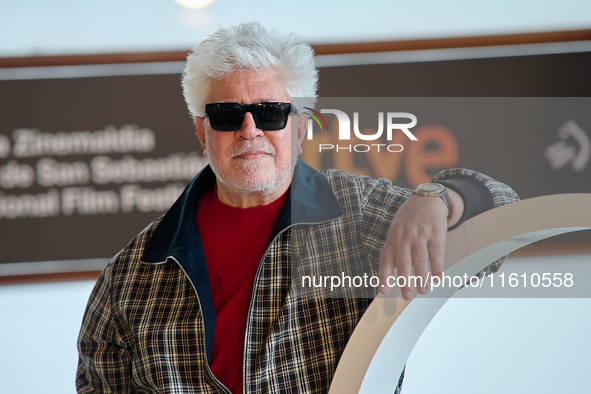 Pedro Almodovar attends the Photocall La Habitacion de al lado during the 72nd San Sebastian International Film Festival in San Sebastian, S...