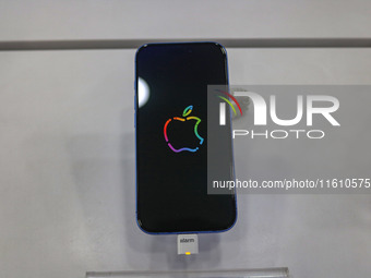 Apple's latest iPhone 16 series is displayed for sale at Master Arts Shop in Srinagar, Jammu and Kashmir, on September 26, 2024. According t...