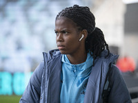 Khadija Shaw #21 of Manchester City W.F.C. arrives at the Joie Stadium during the UEFA Women's Champions League Second Round 2nd Leg match b...