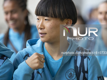 During the UEFA Women's Champions League Second Round 2nd Leg match between Manchester City and Paris FC at the Joie Stadium in Manchester,...