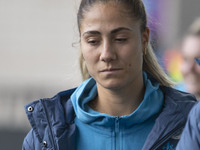 Laia Aleixandri #4 of Manchester City W.F.C. arrives at the Joie Stadium during the UEFA Women's Champions League Second Round 2nd Leg match...