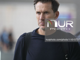 Manchester City W.F.C. manager Gareth Taylor arrives at the Joie Stadium during the UEFA Women's Champions League Second Round 2nd Leg match...