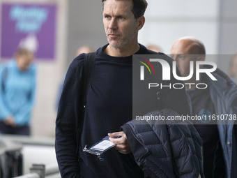 Manchester City W.F.C. manager Gareth Taylor arrives at the Joie Stadium during the UEFA Women's Champions League Second Round 2nd Leg match...