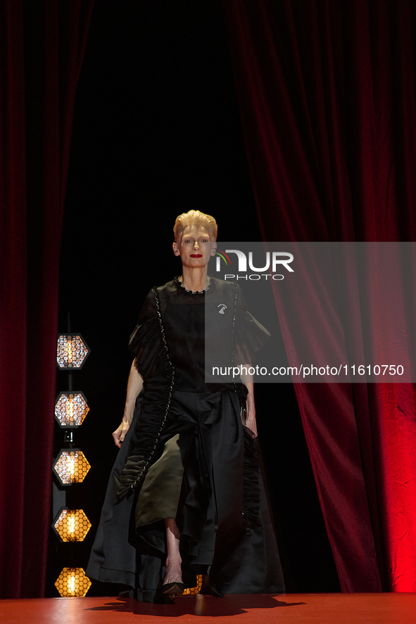 Tilda Swinton attends the Donostia Award for La Habitacion de al lado during the 72nd San Sebastian International Film Festival in San Sebas...