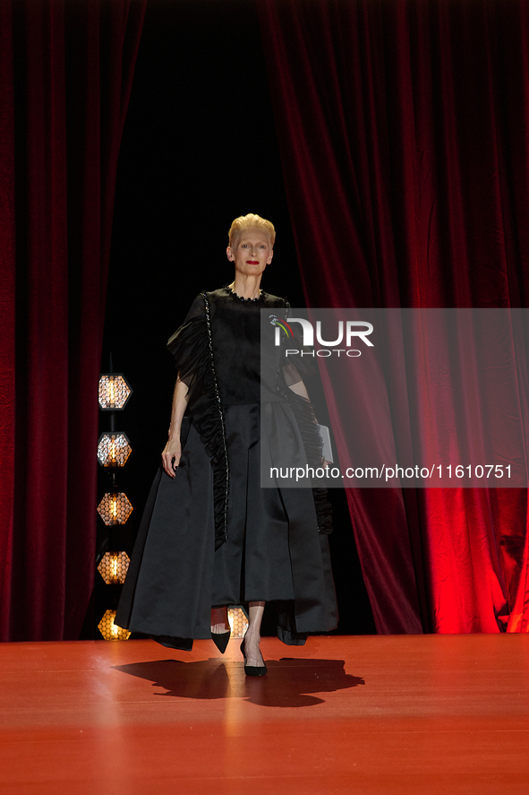 Tilda Swinton attends the Donostia Award for La Habitacion de al lado during the 72nd San Sebastian International Film Festival in San Sebas...