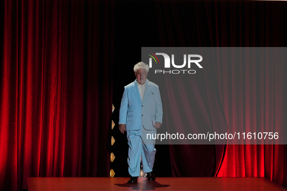 Pedro Almodovar attends the Donostia Award for La Habitacion de al lado during the 72nd San Sebastian International Film Festival in San Seb...