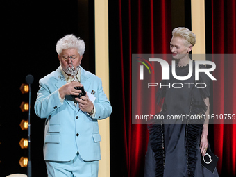 Pedro Almodovar attends the Donostia Award for La Habitacion de al lado during the 72nd San Sebastian International Film Festival in San Seb...