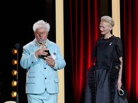 Pedro Almodovar attends the Donostia Award for La Habitacion de al lado during the 72nd San Sebastian International Film Festival in San Seb...