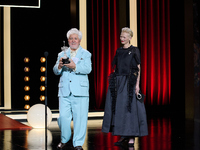 Pedro Almodovar attends the Donostia Award for La Habitacion de al lado during the 72nd San Sebastian International Film Festival in San Seb...