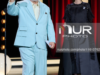 Pedro Almodovar attends the Donostia Award for La Habitacion de al lado during the 72nd San Sebastian International Film Festival in San Seb...