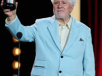 Pedro Almodovar attends the Donostia Award for La Habitacion de al lado during the 72nd San Sebastian International Film Festival in San Seb...