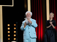 Pedro Almodovar attends the Donostia Award for La Habitacion de al lado during the 72nd San Sebastian International Film Festival in San Seb...