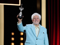 Pedro Almodovar attends the Donostia Award for La Habitacion de al lado during the 72nd San Sebastian International Film Festival in San Seb...