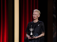 Tilda Swinton attends the Donostia Award for La Habitacion de al lado during the 72nd San Sebastian International Film Festival in San Sebas...