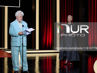 Pedro Almodovar attends the Donostia Award for La Habitacion de al lado during the 72nd San Sebastian International Film Festival in San Seb...