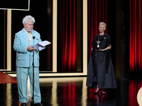 Pedro Almodovar attends the Donostia Award for La Habitacion de al lado during the 72nd San Sebastian International Film Festival in San Seb...