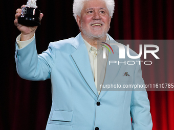 Pedro Almodovar attends the Donostia Award for La Habitacion de al lado during the 72nd San Sebastian International Film Festival in San Seb...