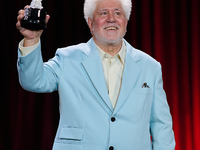 Pedro Almodovar attends the Donostia Award for La Habitacion de al lado during the 72nd San Sebastian International Film Festival in San Seb...