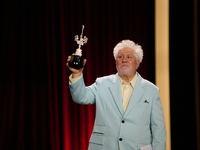 Pedro Almodovar attends the Donostia Award for La Habitacion de al lado during the 72nd San Sebastian International Film Festival in San Seb...