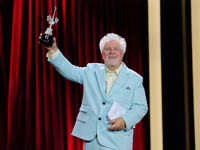 Pedro Almodovar attends the Donostia Award for La Habitacion de al lado during the 72nd San Sebastian International Film Festival in San Seb...