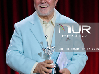 Pedro Almodovar attends the Donostia Award for La Habitacion de al lado during the 72nd San Sebastian International Film Festival in San Seb...