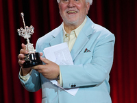 Pedro Almodovar attends the Donostia Award for La Habitacion de al lado during the 72nd San Sebastian International Film Festival in San Seb...