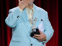 Pedro Almodovar attends the Donostia Award for La Habitacion de al lado during the 72nd San Sebastian International Film Festival in San Seb...