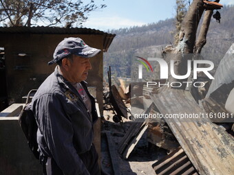 Aftermath of a forest fire in Quito, Ecuador, on September 26, 2024. The fire originated in the forest near Av. Simon Bolivar, close to the...