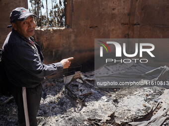 Aftermath of a forest fire in Quito, Ecuador, on September 26, 2024. The fire originated in the forest near Av. Simon Bolivar, close to the...