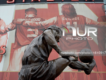 A generic outside view of the Emirates Stadium prior to the UEFA Champions League Group D soccer match between Arsenal and Borussia Dortmund...