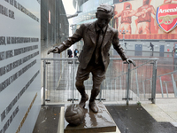 A generic outside view of the Emirates Stadium prior to the UEFA Champions League Group D soccer match between Arsenal and Borussia Dortmund...