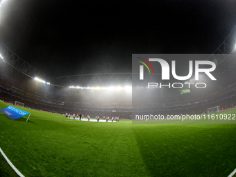 A generic view of the Emirates Stadium prior to the UEFA Champions League Group D soccer match between Arsenal and Borussia Dortmund in Lond...