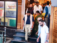 Republican Party of India (A) political party president Ramdas Bandu Athawale campaigns for the election in Srinagar, Jammu and Kashmir, Ind...