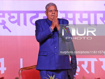 Vice President Jagdeep Dhankhar inaugurates the 'Hindu Spiritual and Service Fair' in Jaipur, Rajasthan, India, on September 26, 2024. (