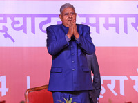 Vice President Jagdeep Dhankhar inaugurates the 'Hindu Spiritual and Service Fair' in Jaipur, Rajasthan, India, on September 26, 2024. (