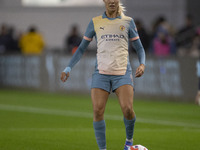 Laia Aleixandri #4 of Manchester City W.F.C. during the UEFA Women's Champions League Second Round 2nd Leg match between Manchester City and...