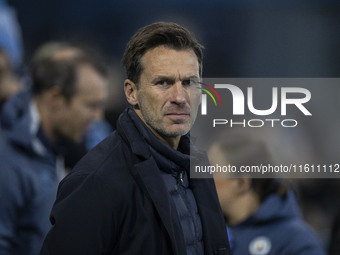 Manchester City W.F.C. manager Gareth Taylor during the UEFA Women's Champions League Second Round 2nd Leg match between Manchester City and...