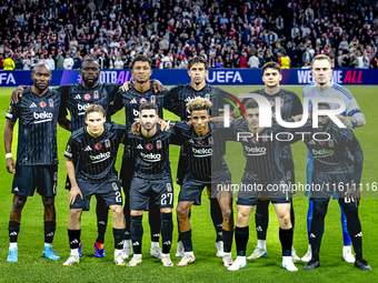 The Besiktas team poses for a photo during the match between Ajax and Besiktas at the Johan Cruijff ArenA for the UEFA Europa League - Leagu...